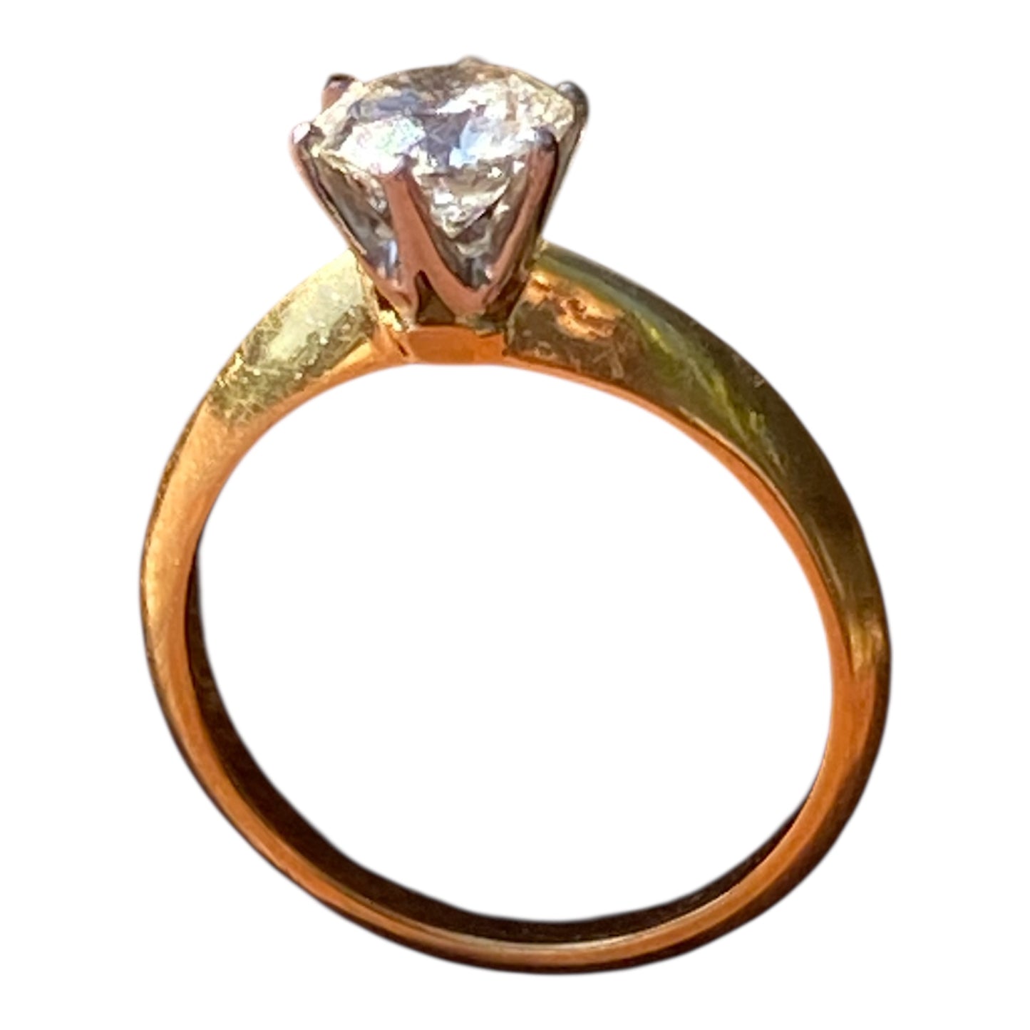 GIA 1.05ct Diamond Solitaire 18k Yellow Gold and Platinum