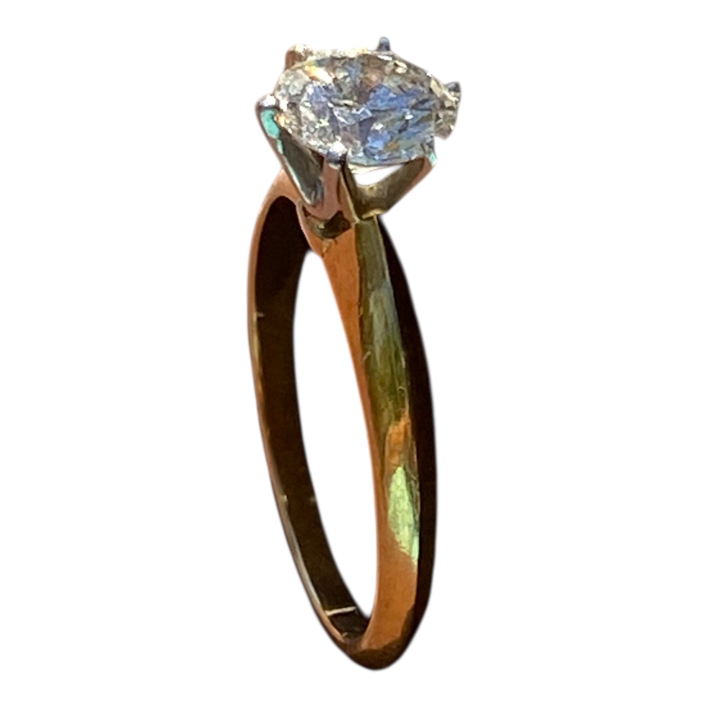 GIA 1.05ct Diamond Solitaire 18k Yellow Gold and Platinum