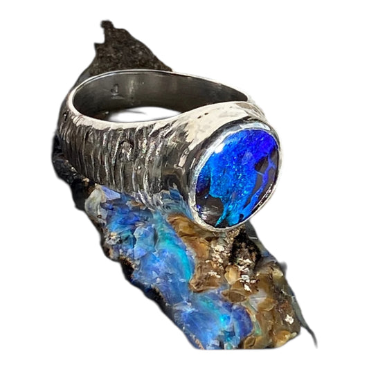 Boulder Opal Statement Ring