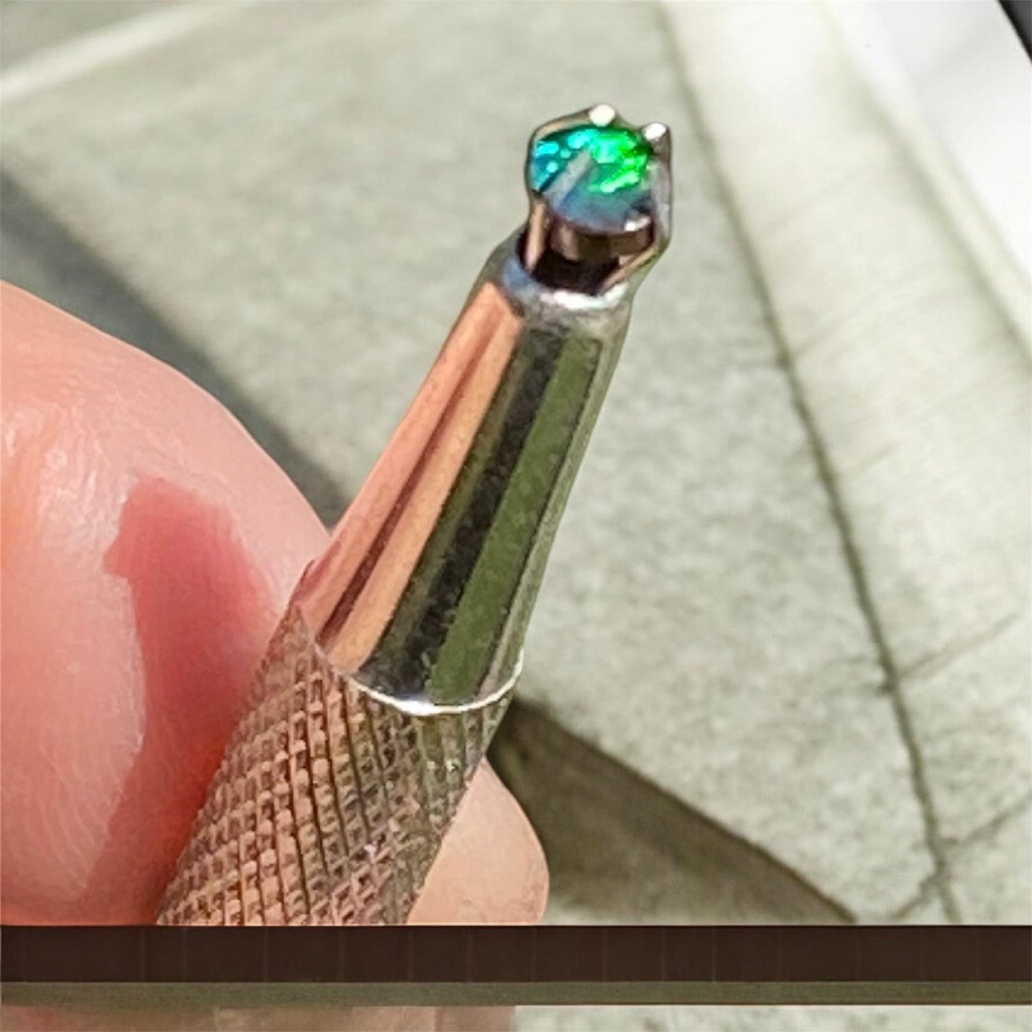 Handmade Queensland Boulder Opal Ring – Sterling Silver Natural Australian Opal (0.30ct)