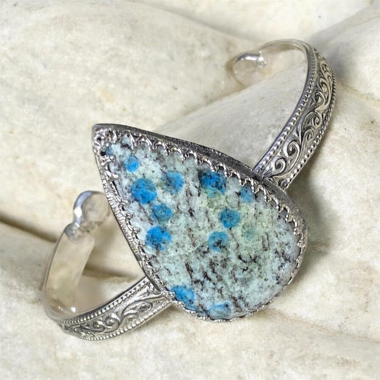 Handmade Sterling Silver K2 Jasper Cuff Bracelet