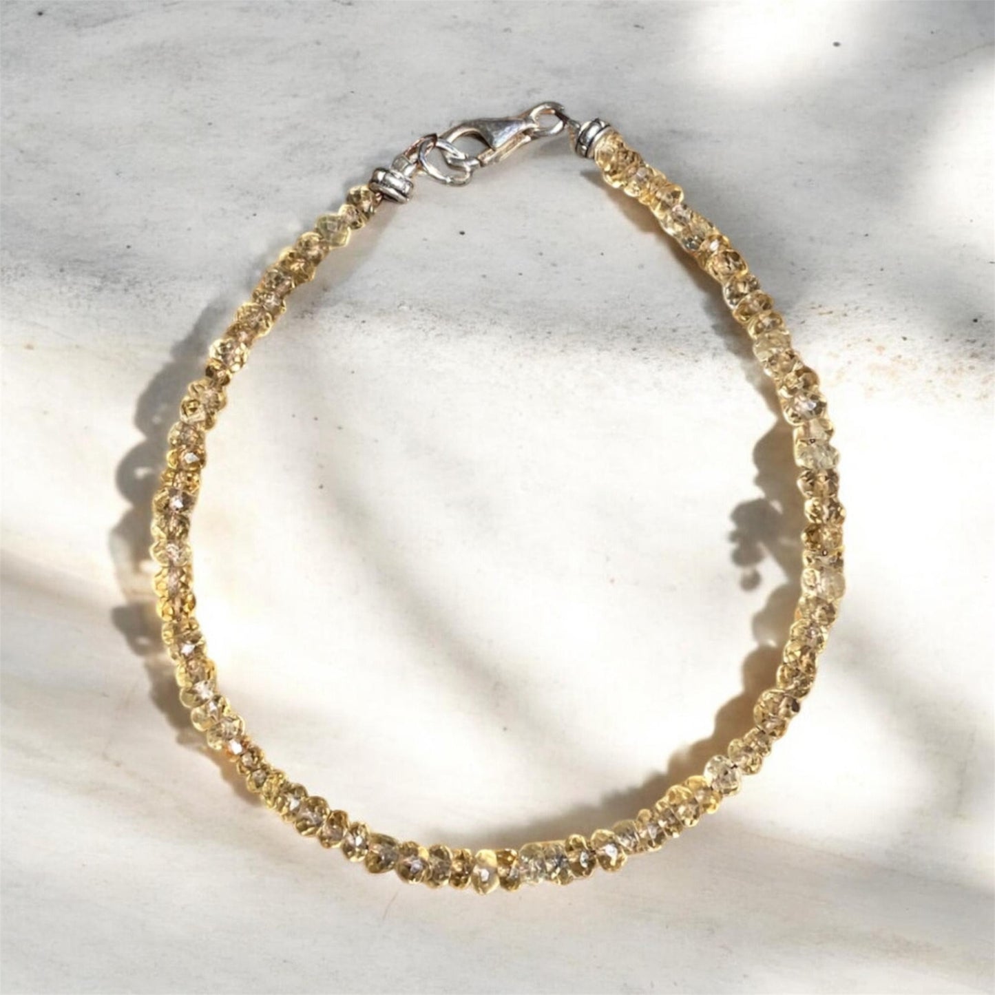 Handmade Faceted Gemstone Bracelet Natural Crystal Beaded Bracelet One of a Kind Jewellery Australia Gift
