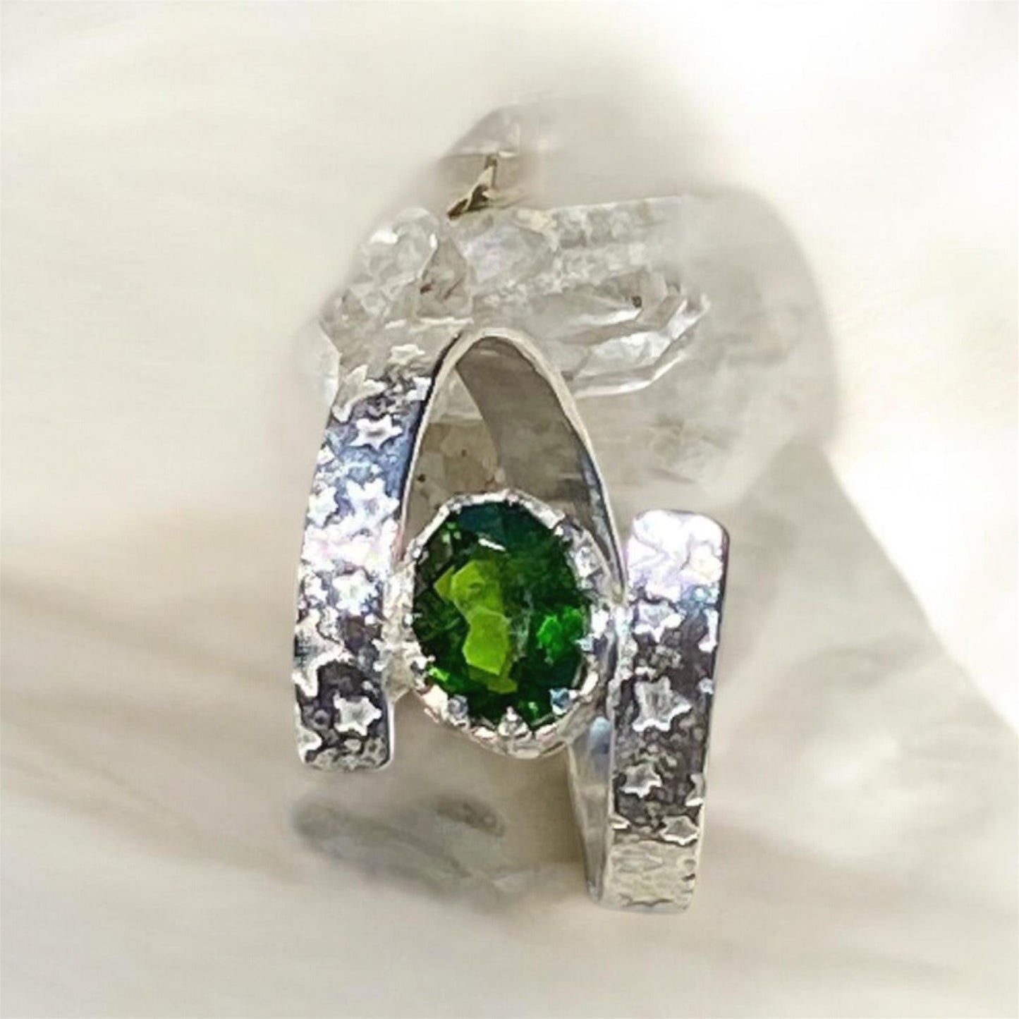 Handmade Chrome Diopside Ring Custom Sterling Silver Statement Ring Australia Sold