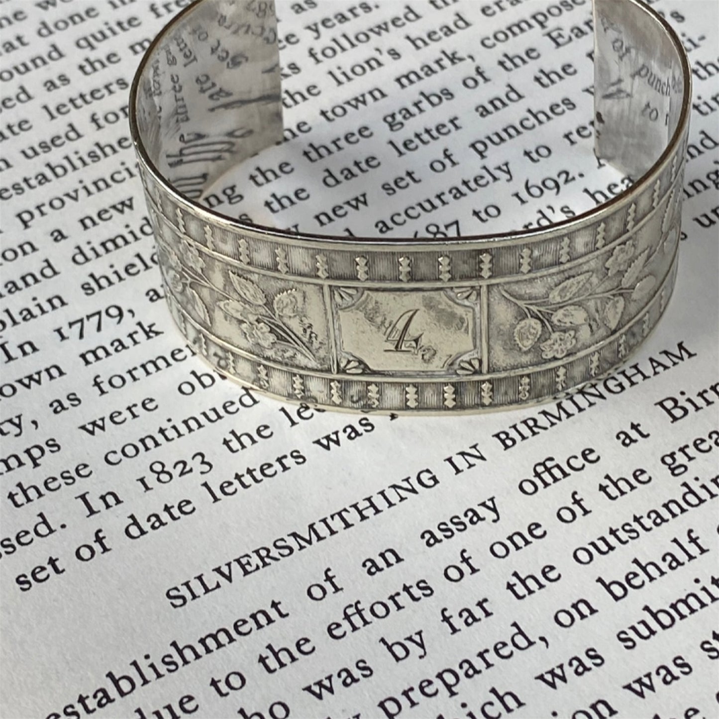 Antique Edwardian Sterling Silver Napkin Ring Cuff No. 4
