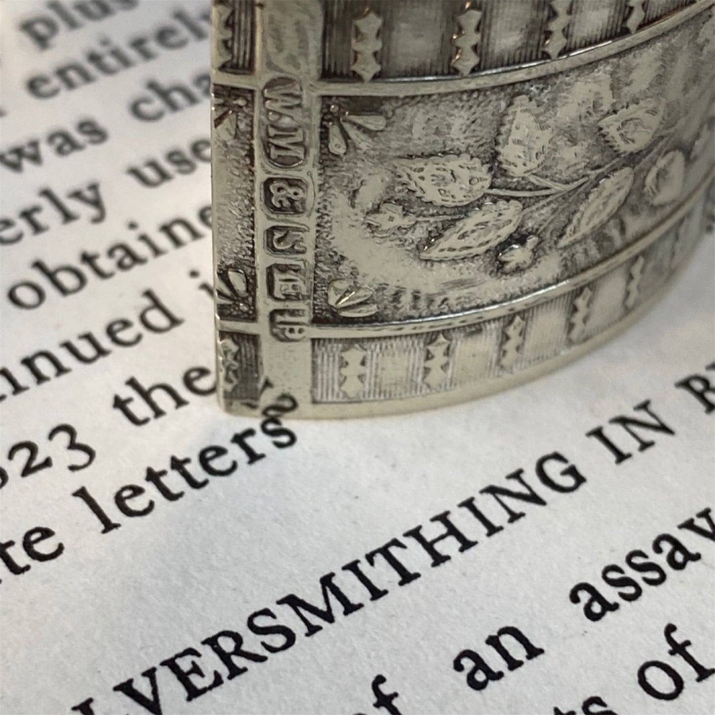 Antique Edwardian Sterling Silver Napkin Ring Cuff No. 4