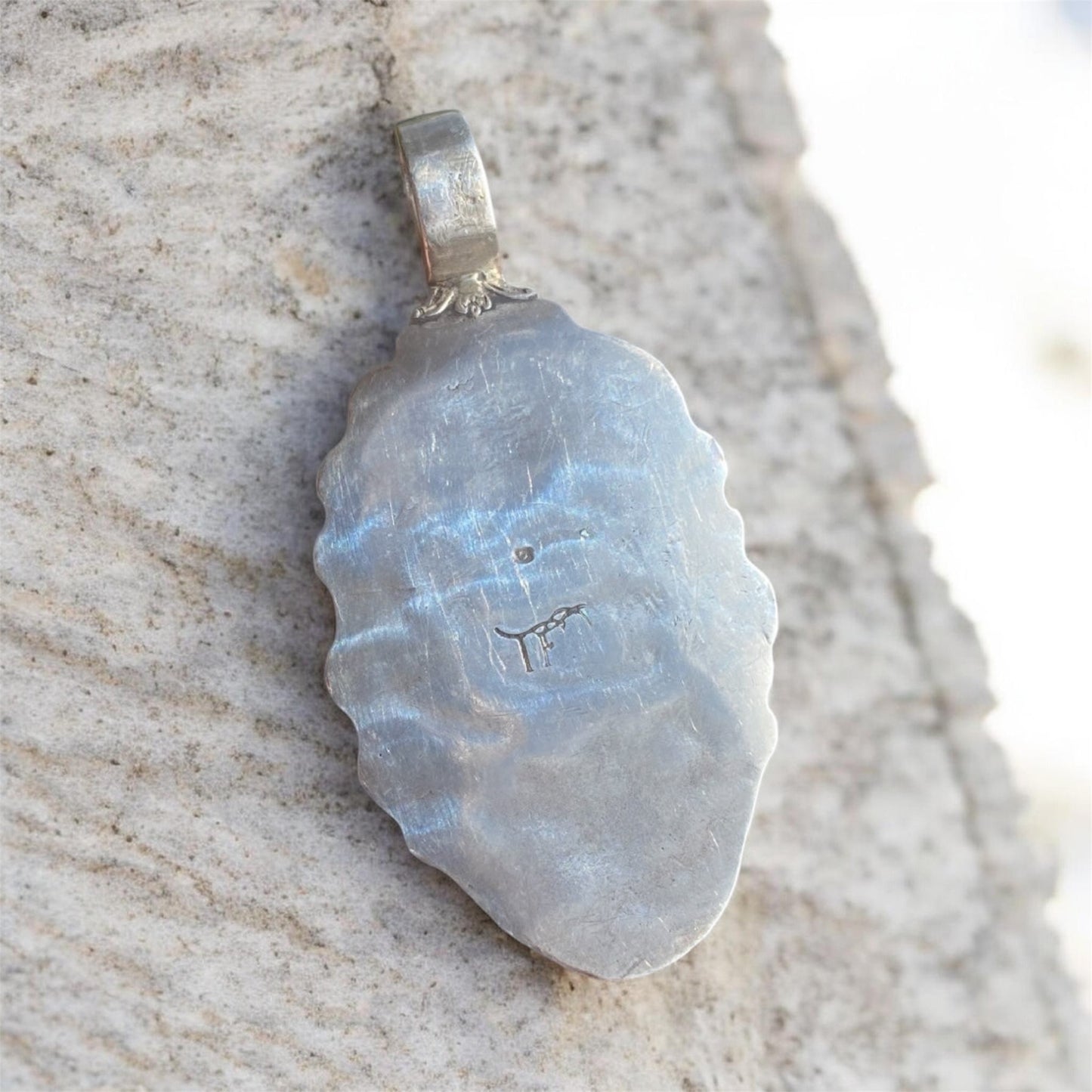 Vintage Towle Sterling Silver Chrysocolla Pendant