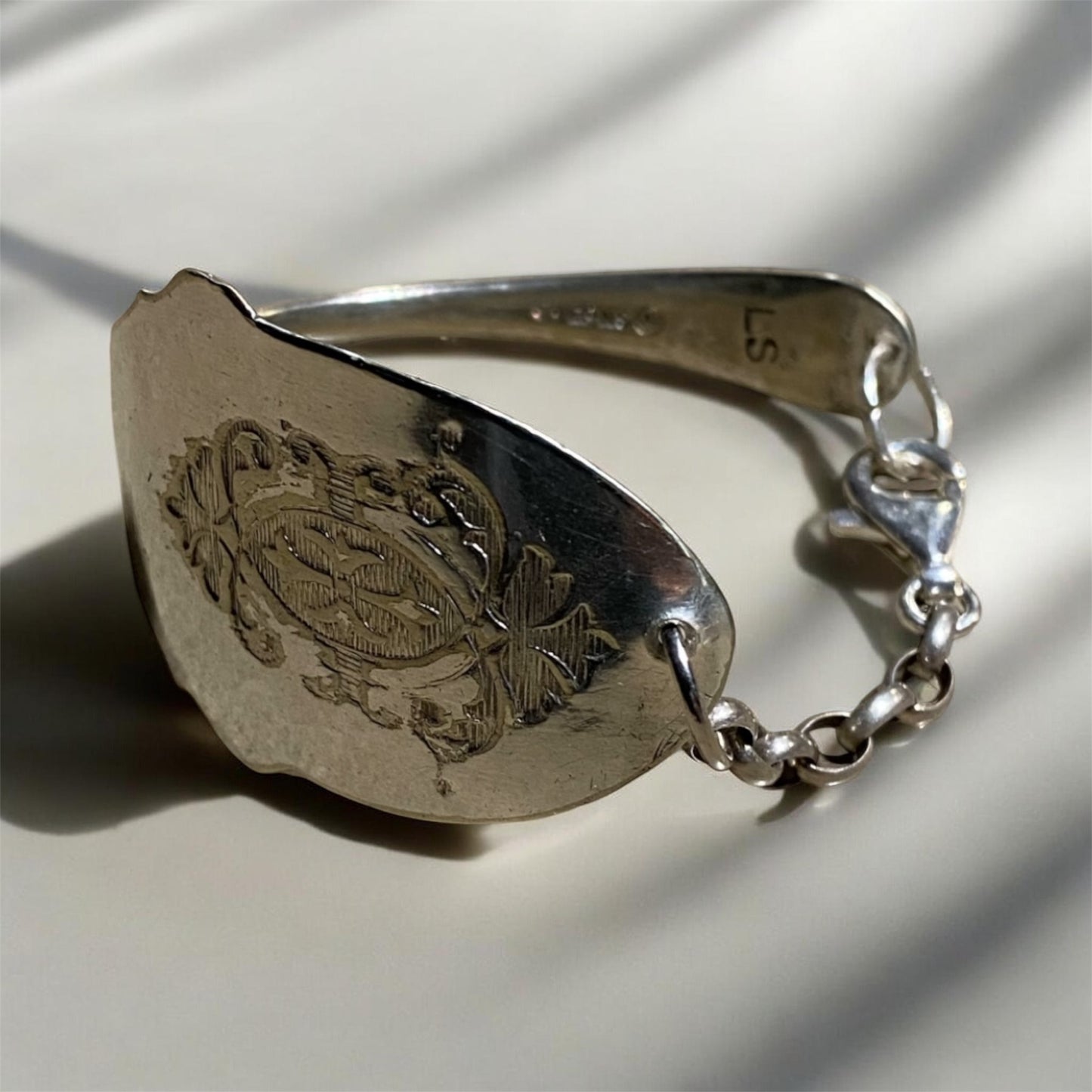Vintage Sterling Silver Spoon Cuff Bracelet sold