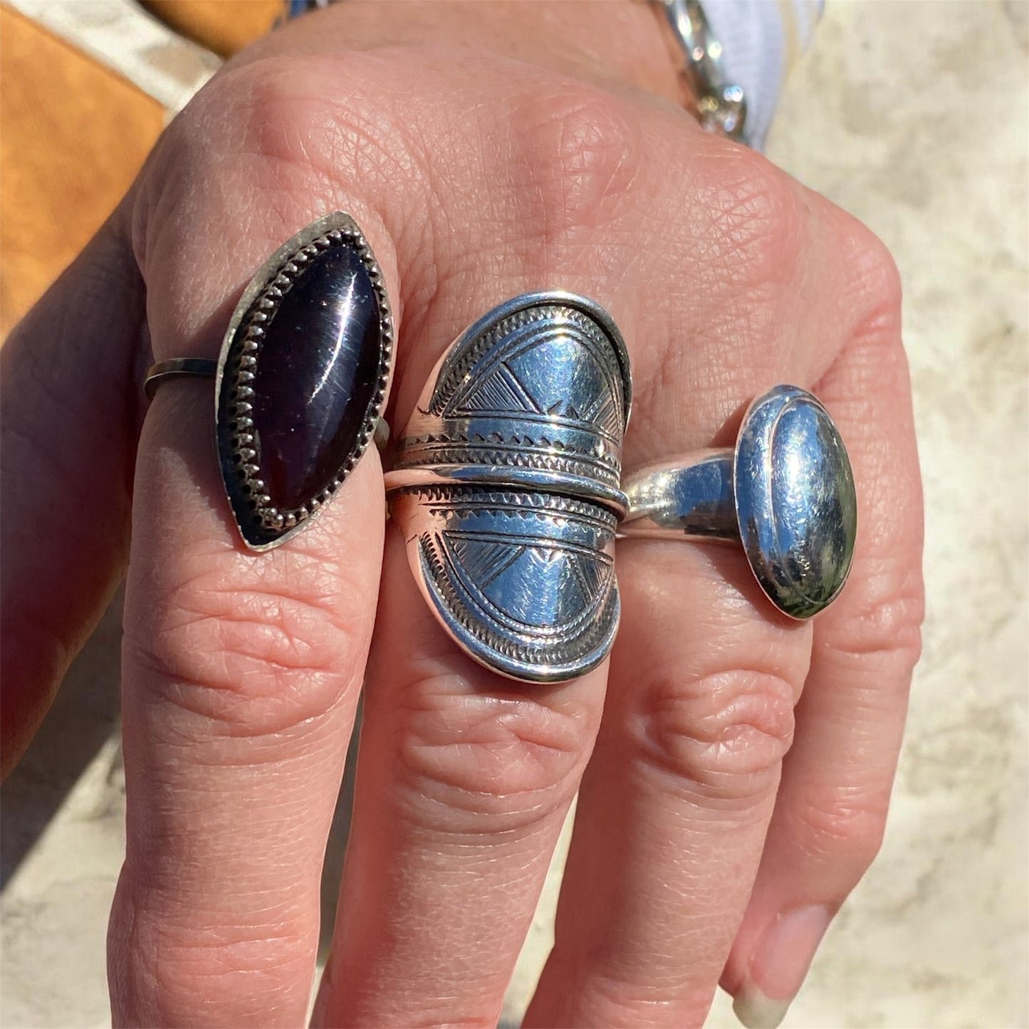 Handmade Garnet Sterling Silver Ring