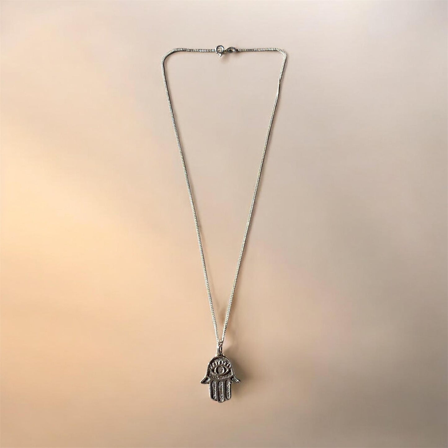 Handcrafted Sterling Silver Hamsa Hand Pendant