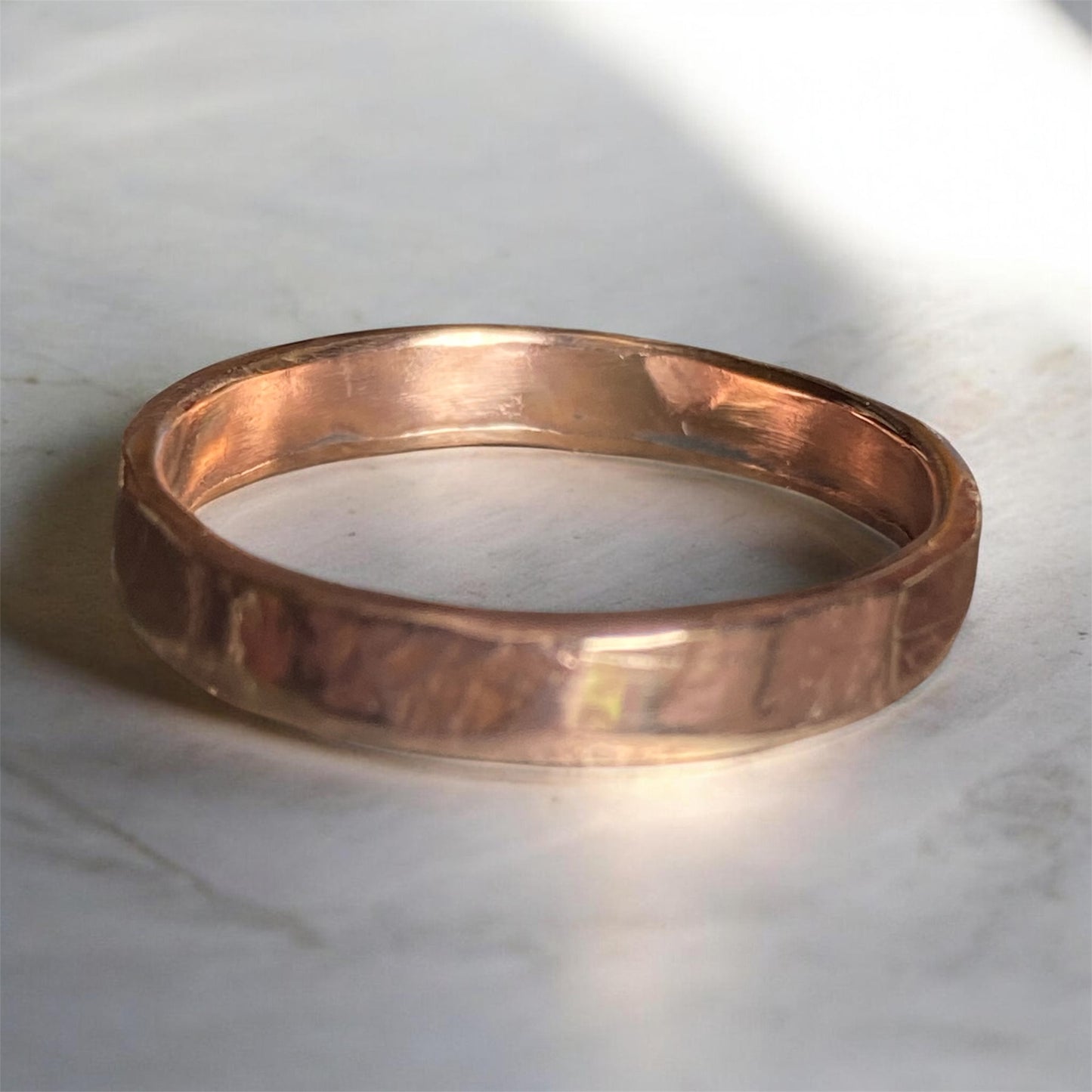 Hand Forged Copper Ring Size 11