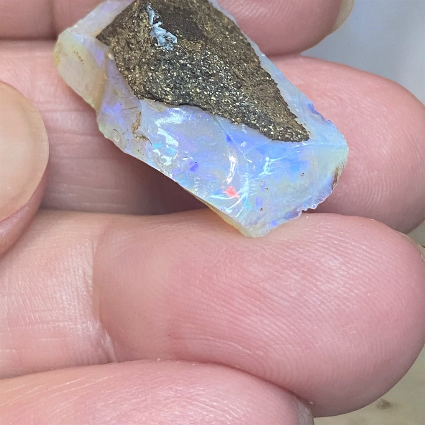 Natural Australian Crystal Opal Rough 19.55ct Free Form Specimen
