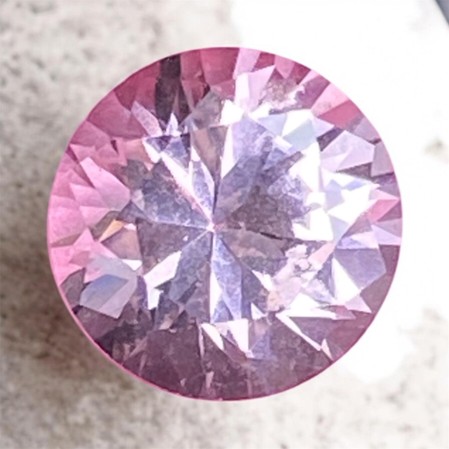 YAG Round Faceted Gemstone 2.90ct 8mm Pink Lilac sold