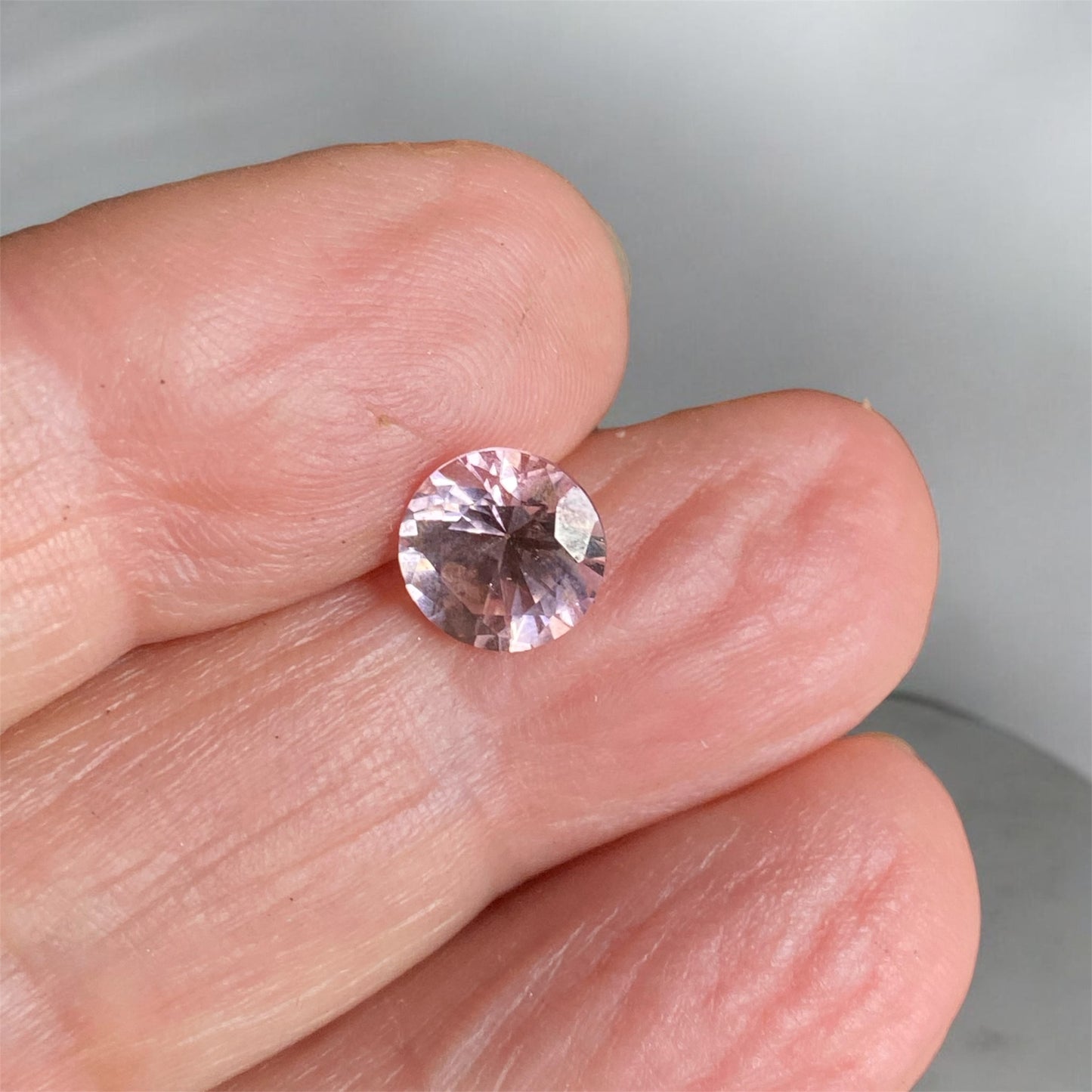 YAG Round Faceted Gemstone 2.90ct 8mm Pink Lilac sold
