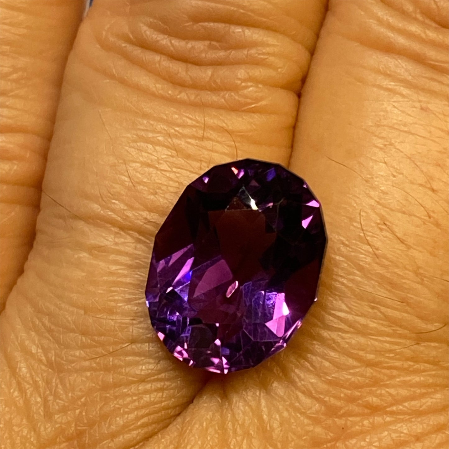 Natural 8.05ct Faceted Amethyst Loose Gemstone 20 x 12mm