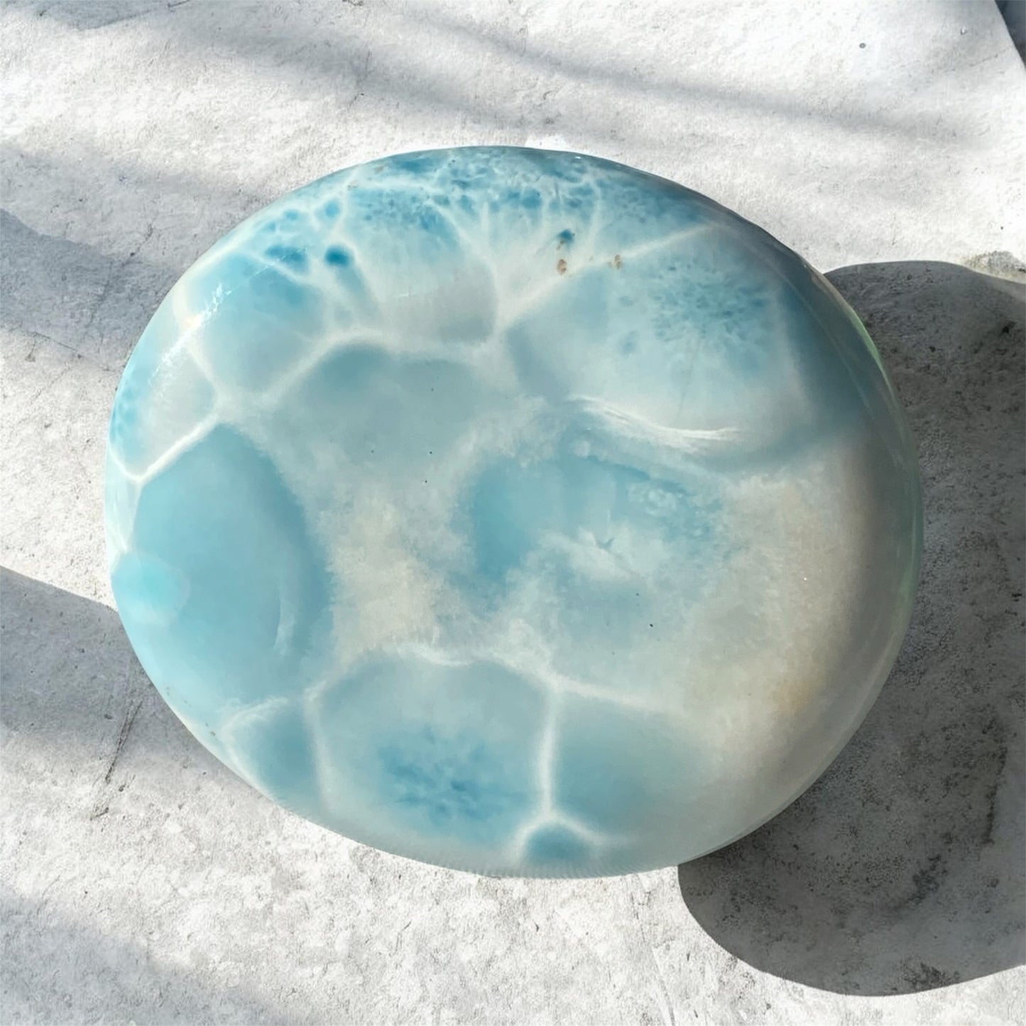 Natural Dominican Larimar Palm Stone 50g Ocean Pattern Collector Specimen