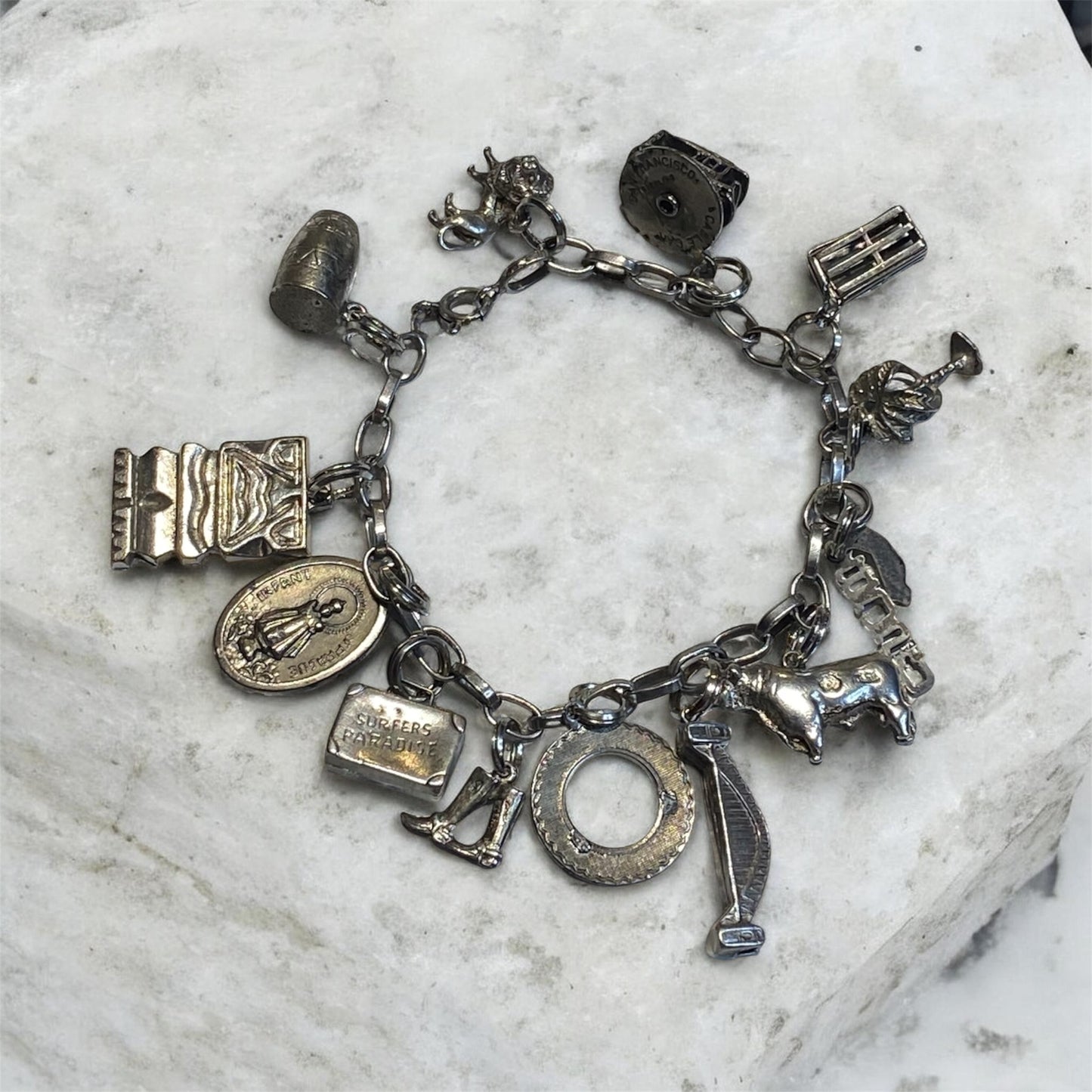 Vintage Sterling Silver Charm Bracelet Restoration sold