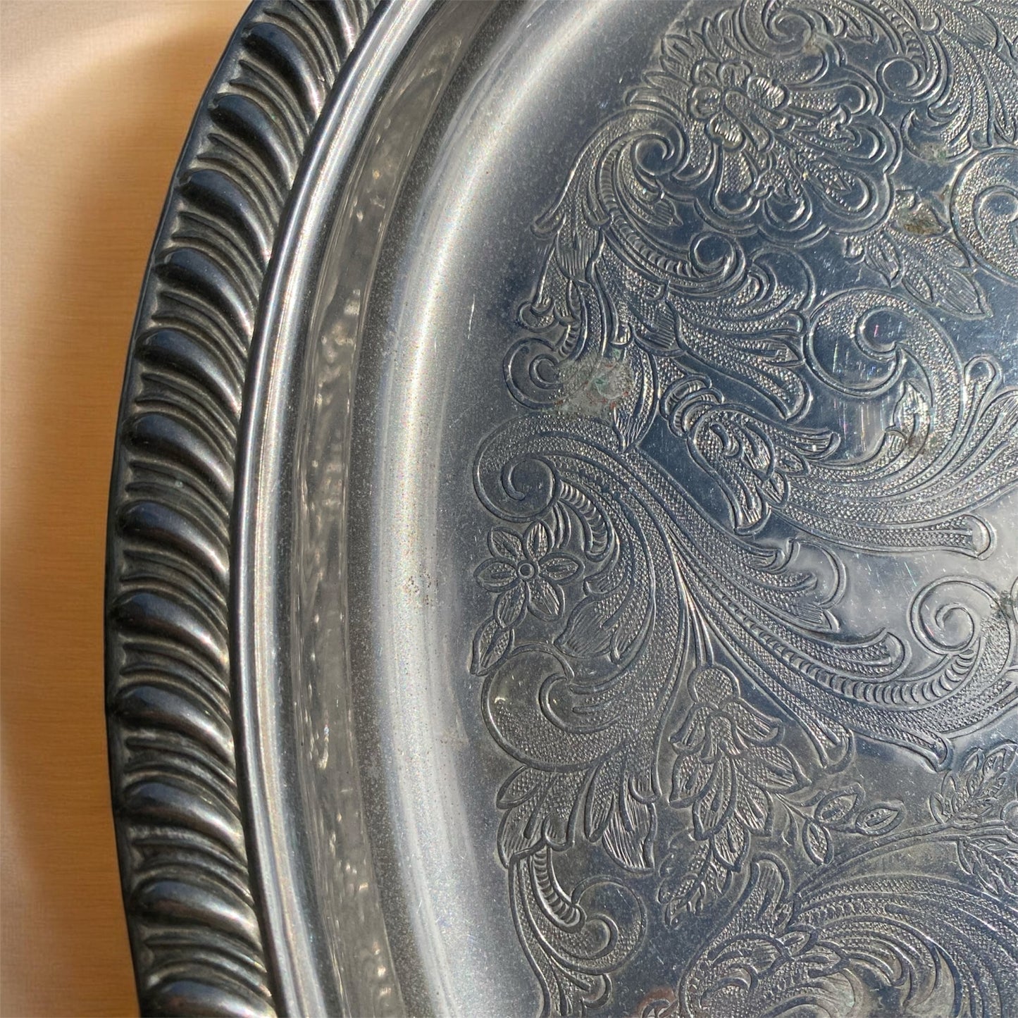 Vintage Ranleigh A1 Silver Plated Ornate Serving Tray 46cm