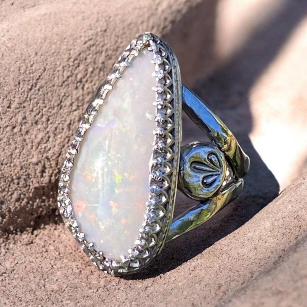 Custom Handcrafted Sterling Silver Opal Ring | Customer Supplied Opal
