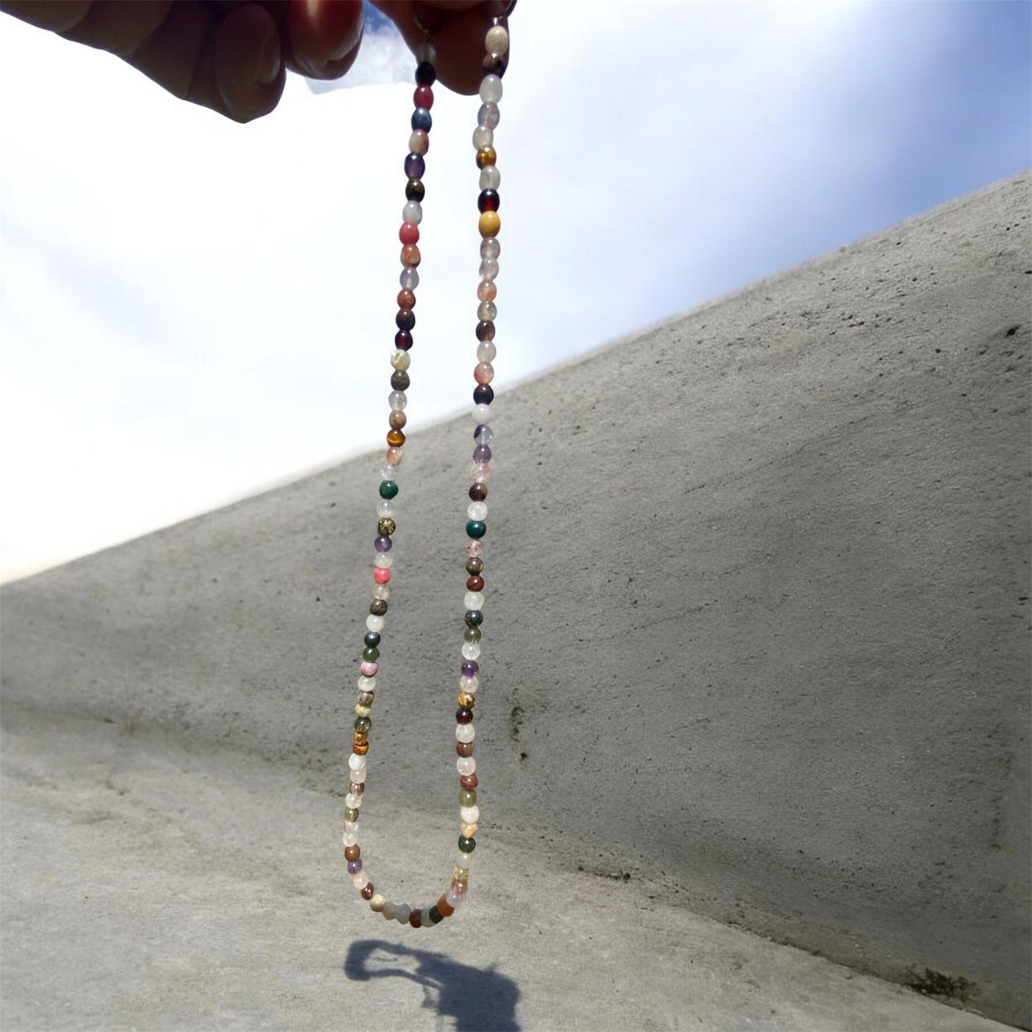 Mixed Crystal Bead Choker Necklace