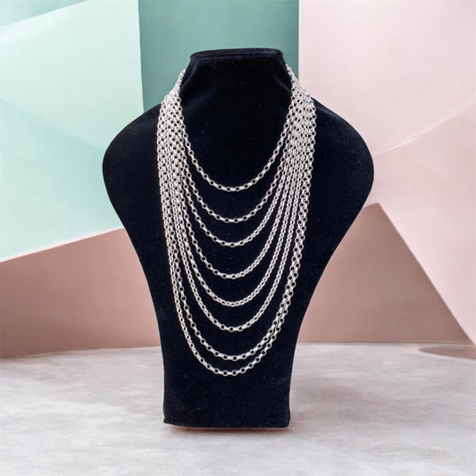 Heavy Solid Sterling Silver Belcher Chain Necklace