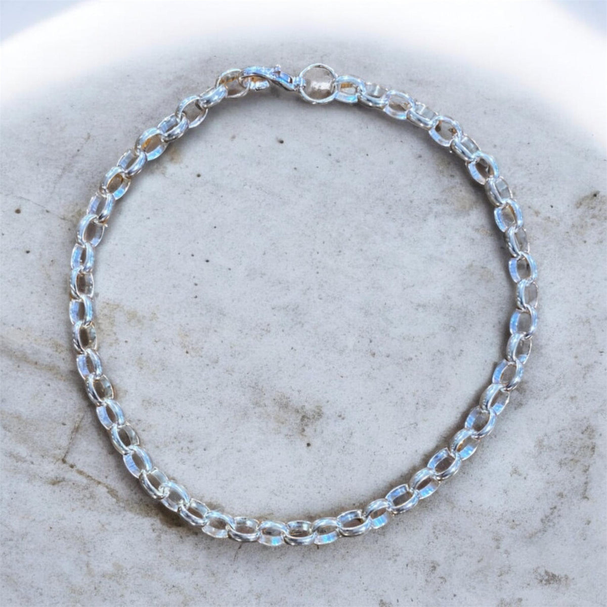 Heavy Sterling Silver Belcher Chain Anklet