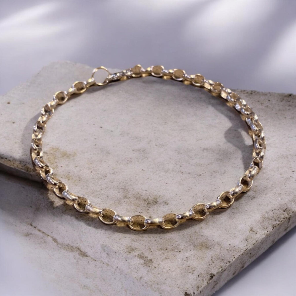 Heavy Sterling Silver Belcher Chain Anklet
