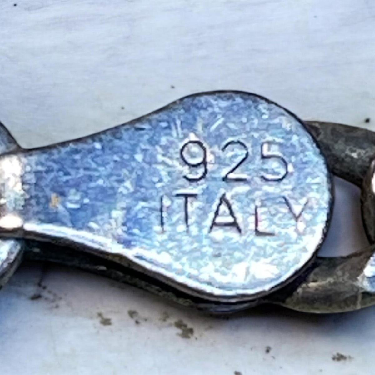 Vintage Italian Sterling Silver Figaro Chain 76cm
