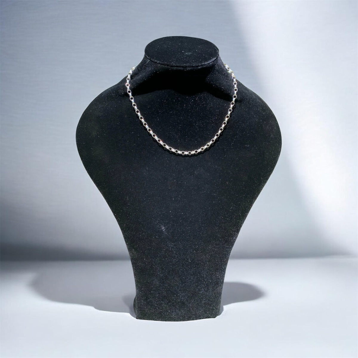 Heavy Solid Sterling Silver Belcher Chain Necklace