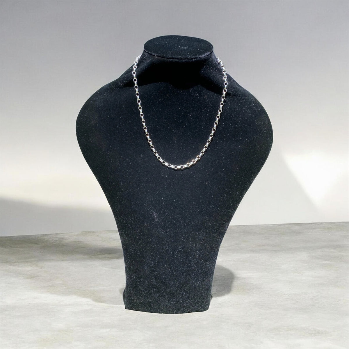 Heavy Solid Sterling Silver Belcher Chain Necklace