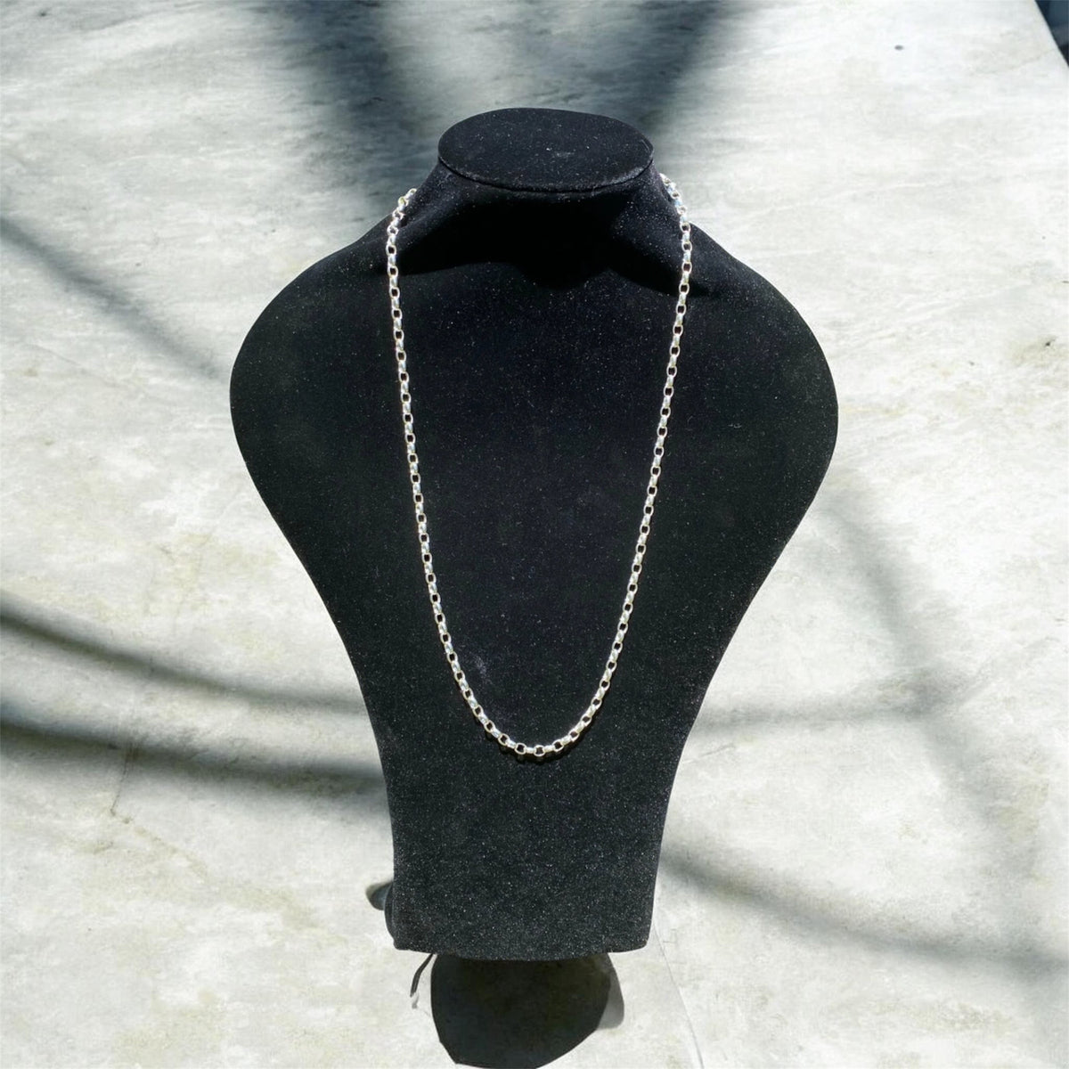 Heavy Solid Sterling Silver Belcher Chain Necklace
