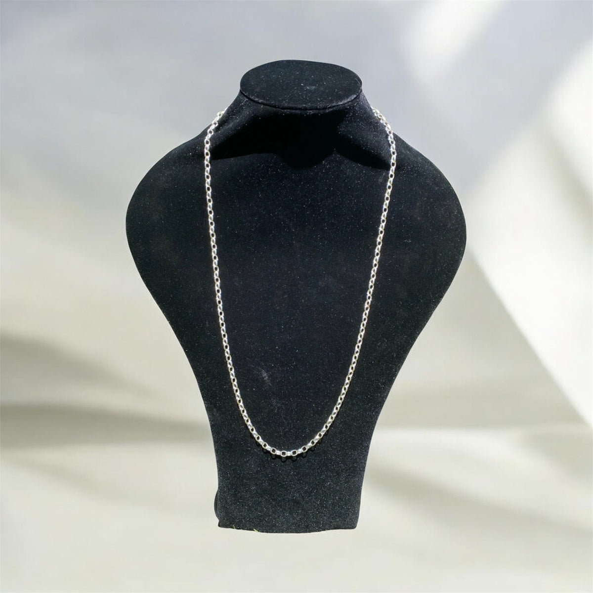 Heavy Solid Sterling Silver Belcher Chain Necklace