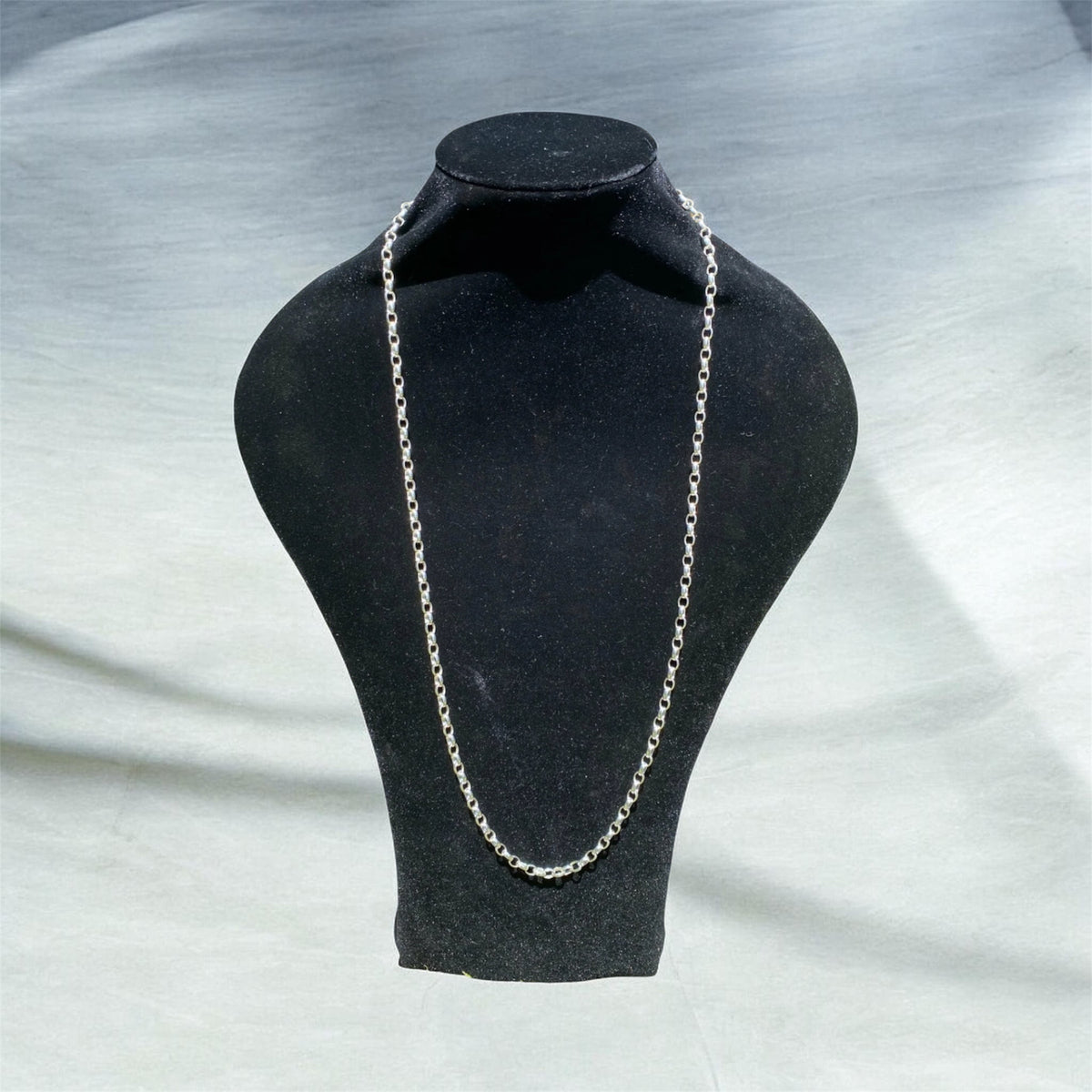 Heavy Solid Sterling Silver Belcher Chain Necklace