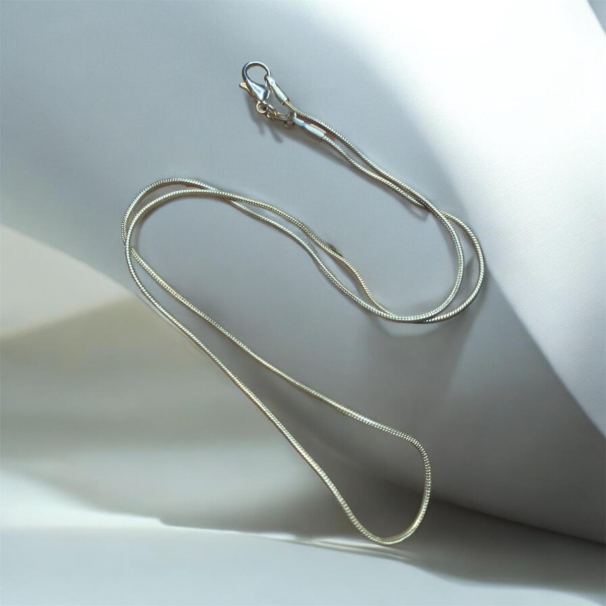 Sterling Silver Snake Chain Necklace 45cm