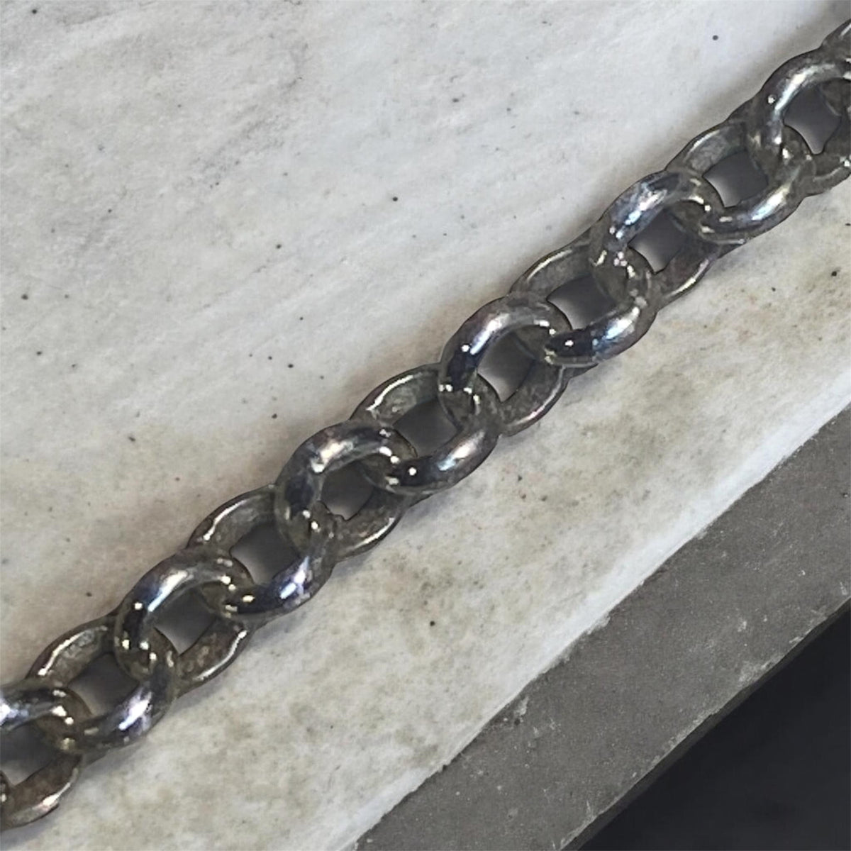 Sterling Silver Round Belcher Chain 50cm
