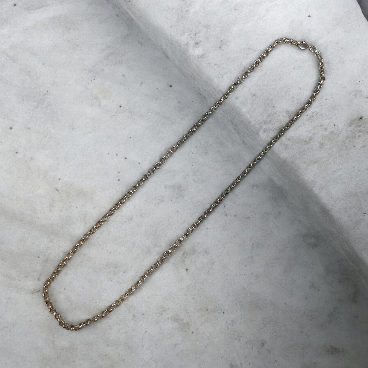 Heavy Sterling Silver Rolo Chain 62cm