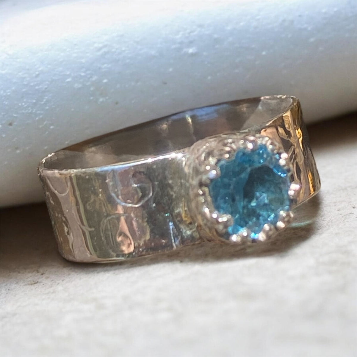 Handmade Blue Topaz Sterling Silver Ring