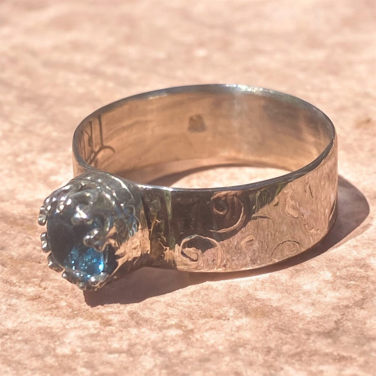 Handmade Blue Topaz Sterling Silver Ring