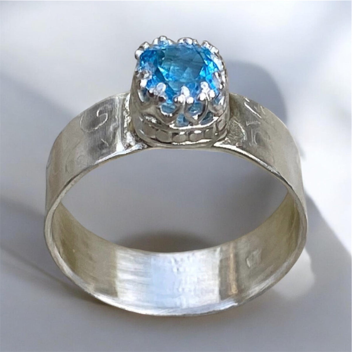 Handmade Blue Topaz Sterling Silver Ring
