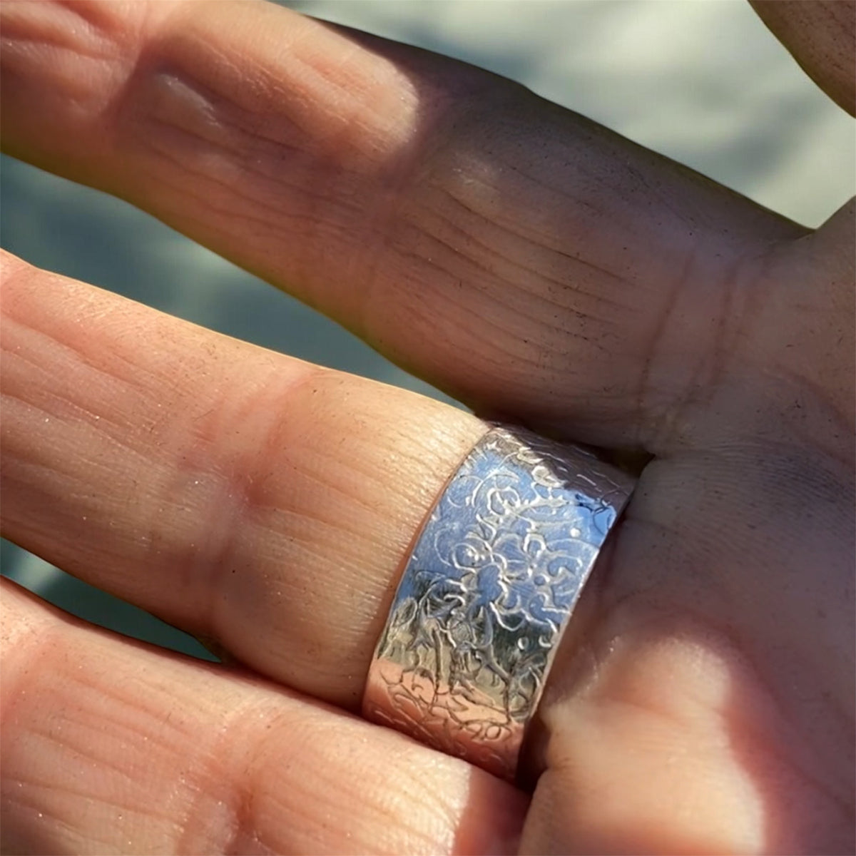 Artisan Charoite Cocktail Ring in Sterling Silver
