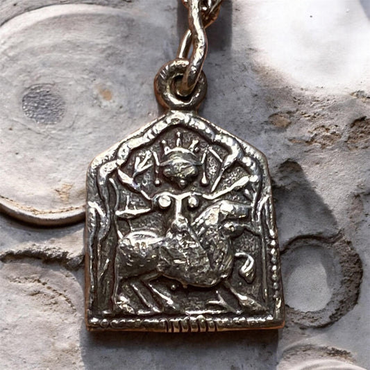 Vintage Indian Durga Amulet Pendant