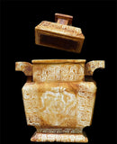 Antique Chinese Engraved Stone Urn Incense Burner Asian Art Decor Collectible