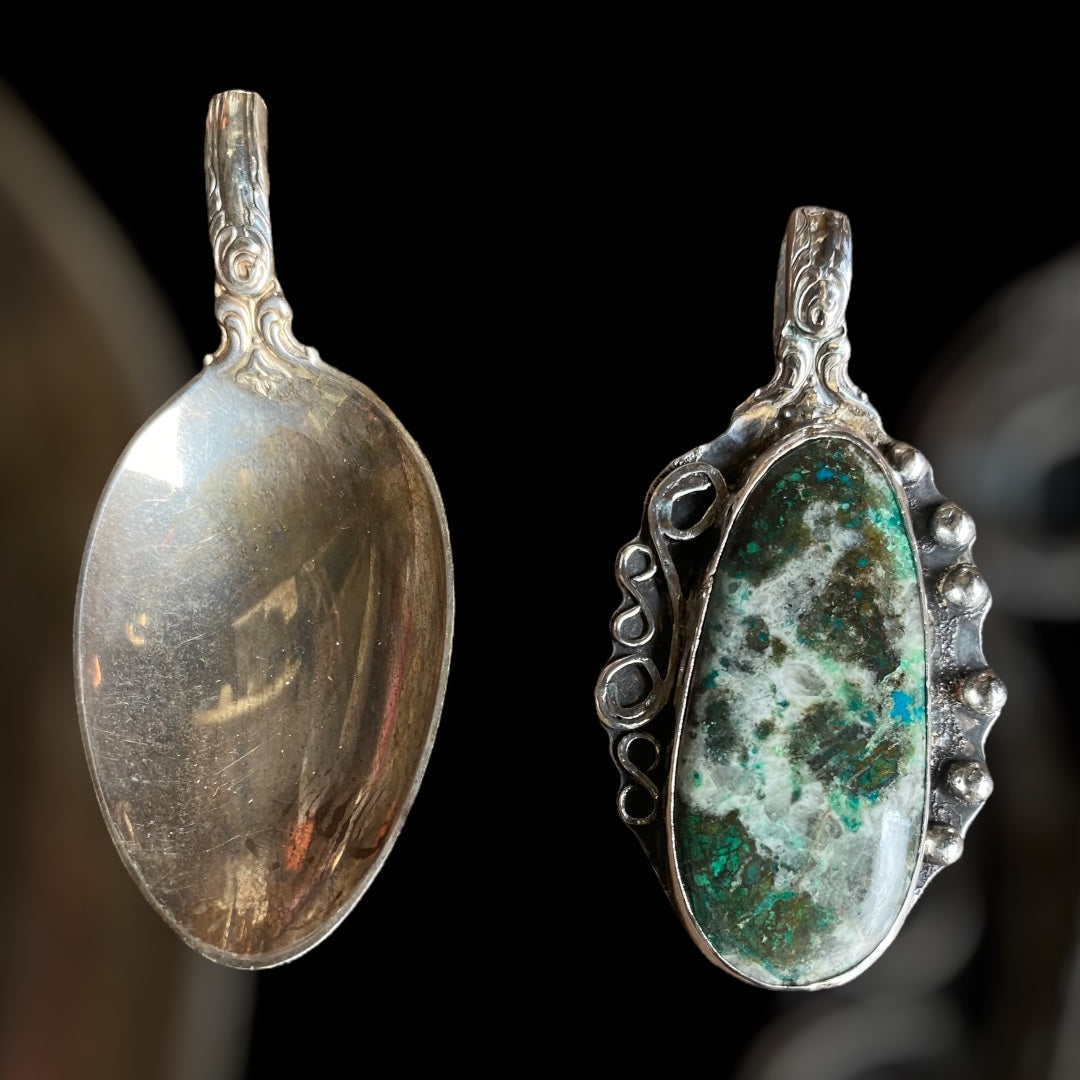 Handmade Chrysocolla Gemstone Pendant