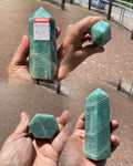 Natural Amazonite Gemstone Tower Obelisk