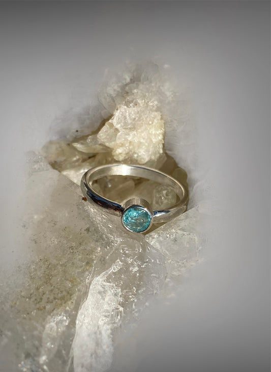 Handmade Sterling Silver Grandidierite Solitaire Ring sold