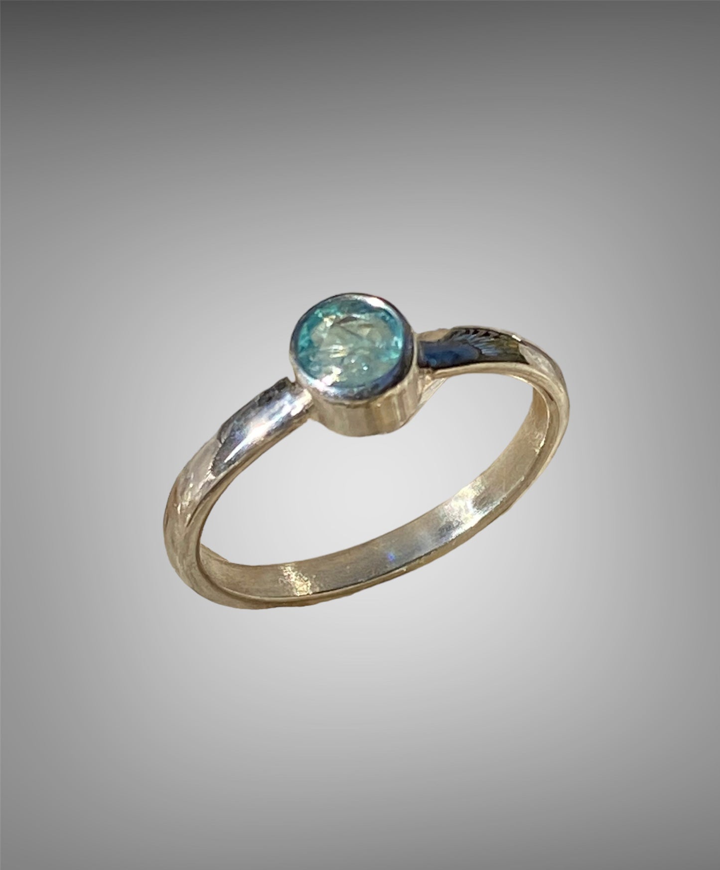 Handmade Sterling Silver Grandidierite Solitaire Ring sold