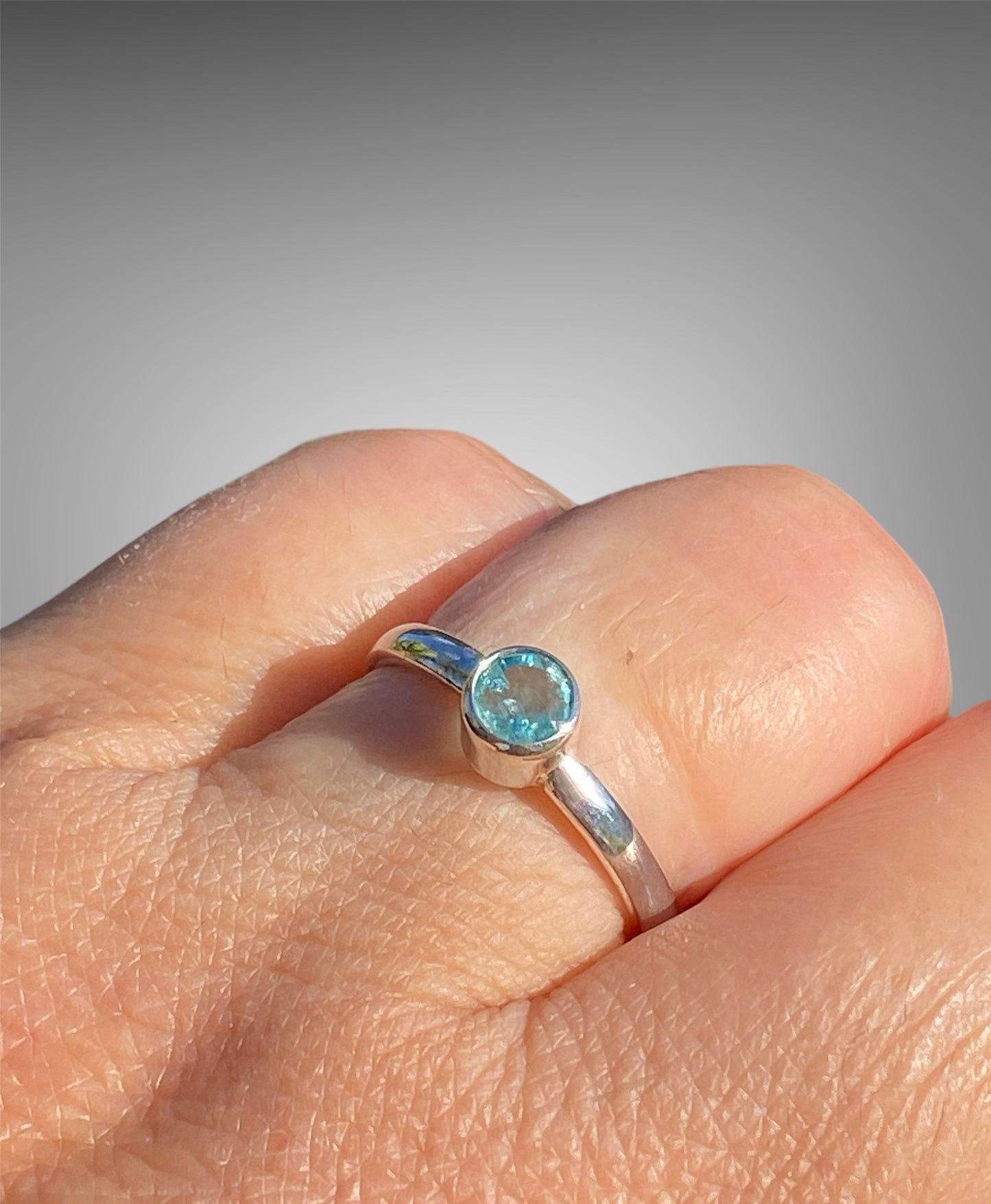 Handmade Sterling Silver Grandidierite Solitaire Ring sold