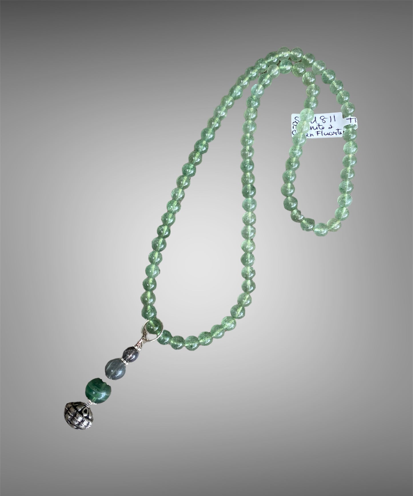 Handmade Prehnite Bead Necklace
