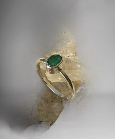 Handmade Oval Emerald Ring