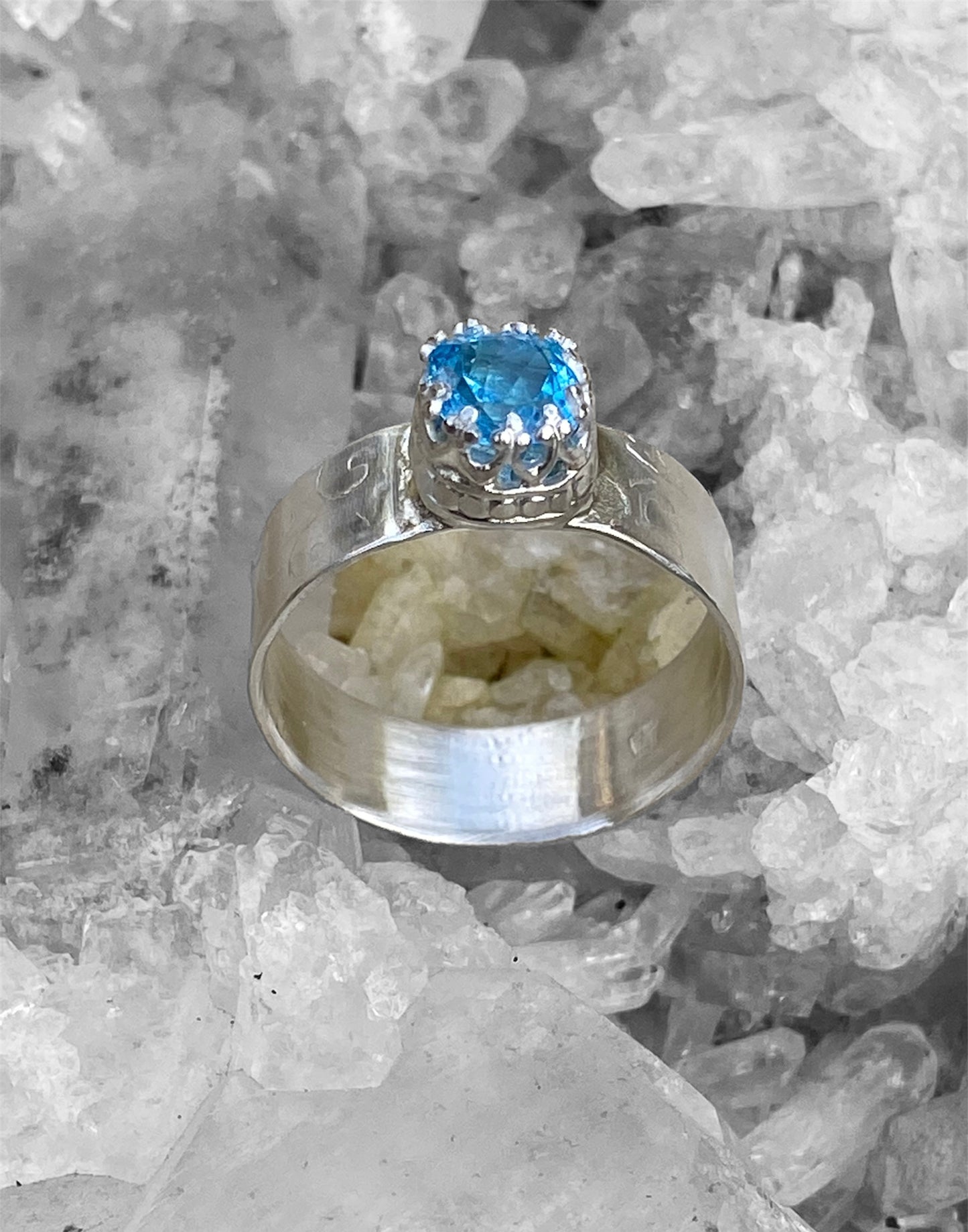 Handmade Blue Topaz Sterling Silver Ring