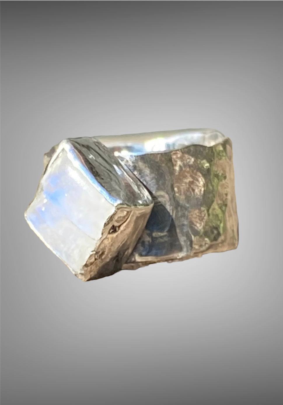 Handmade Rustic Boho Moonstone Ring